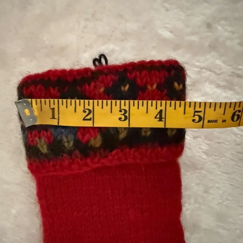 Northwest Express Wool Socks Nepal Fair Isle Outdoors GORP Red Chunky Warm OS